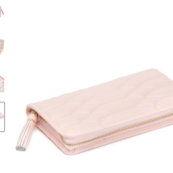 NEW WOLF 1834 Caroline Jewelry Pouch Quilted Rose Quartz - Picture 4 of 4